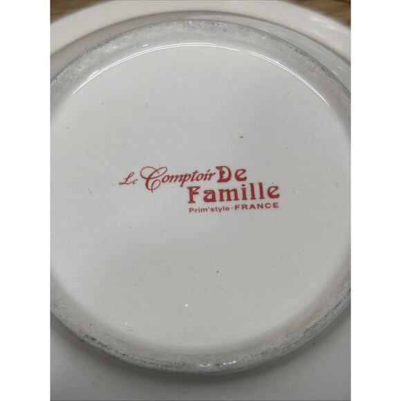 Le Comptoir de Famille Le Petit Déjeuner Red 7” Deep Bowls France Set of 5 - Picture 9 of 9